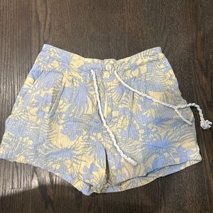 Free People Yellow And Blue Shorts